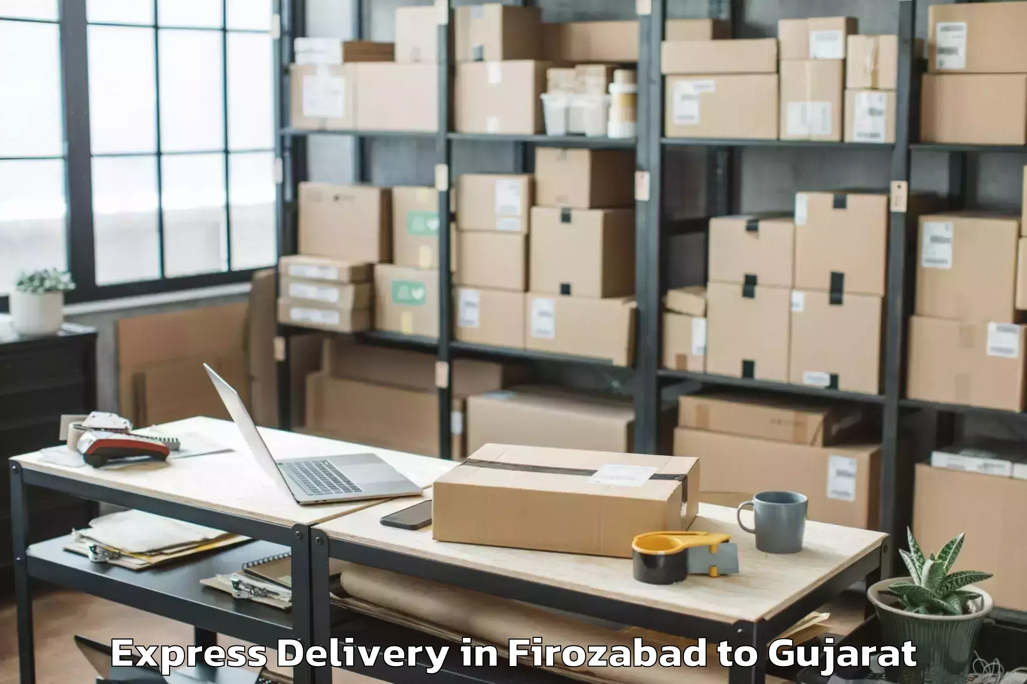 Firozabad to Porbandar Airport Pbd Express Delivery Booking